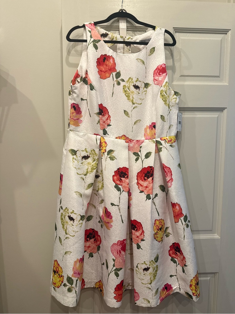 White floral dress 18